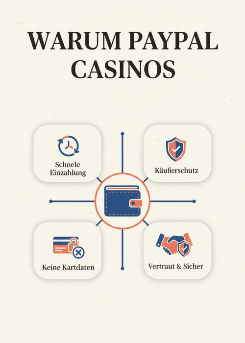 Warum PayPal Casinos für Schweizer Spieler lohnen — schnelle Einzahlung, Käuferschutz, keine Kartendaten und vertraut & sicher.